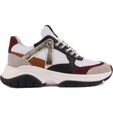 Saillaker’s Sail Lakers - Bordo, Gri Süet, Siyah Deri Bağcıklı Kadın Sneaker