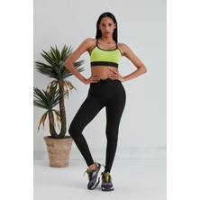 Thin Shop Yüksek Bel Bağcıklı  Fitilli Tayt Günlük Belden