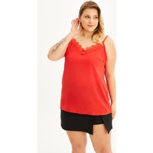 Myline Dantelli Ip Askılı Bluz