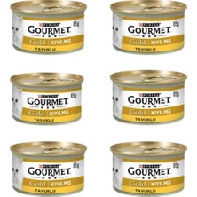 Gourmet Gold Tavuklu Yetişkin Kıyılmış Kedi Konservesi 6X85 gr