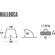 High Peak Mallorca Tek Kişilik Plaj Tentesi