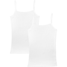 Organickid Comfort Kadın Beyaz Atlet Seti 2'li