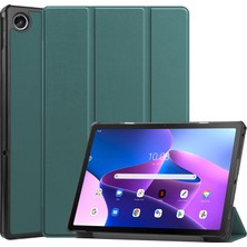 Zsykd Lenovo Tab M10 Plus 10.6 3rd Gen 2022 Için Deri Tablet Kılıfı - Koyu Yeşil (Yurt Dışından)