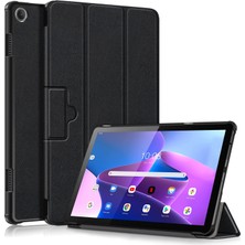 Zsykd Lenovo Tab M10 10.1 3rd Gen Için Deri Tablet Kılıfı - Siyah (Yurt Dışından)