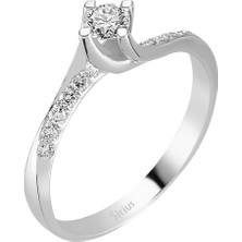 Sirius Pırlanta F Renk Toplam 0,30 Karat Pırlanta Tektaş Yüzük 0423R0005