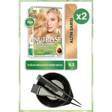 Garnier Nutrisse Ultra Krem Saç Boyası 9.3 Altın Sarısı X2-Boyama Seti