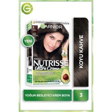 Garnier Nutrisse Ultra Krem Saç Boyası 3 Koyu Kahve X2 Boyama Seti