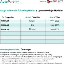 Alpha Auto Part Renault Clio ,megane, Kangoo Için 5 Pin Cam Açma Düğmesi