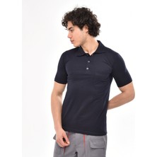 Çamdalı Iş Elbiseleri Polo Yaka Lacivert Kısa Kollu Süprem Iş Tişörtü - Polo Yaka T-Shirt