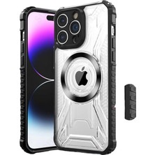 Smcase Apple iPhone 14 Pro Uyumlu Kılıf Prag Magsafe Özellikli Double Sided Non Slip Pc Tpu Kapak Yeşil