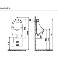 Creavit TP611 Üstten Su Girişli Pisuvar