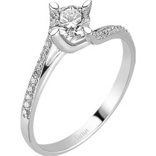 Sirius Pırlanta F Renk Toplam 0,58 Karat Pırlanta Tektaş Yüzük 0423R0006