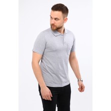 Çamdalı Iş Elbiseleri Polo Yaka Gri Kısa Kollu Süprem Iş Tişörtü - Polo Yaka T-Shirt