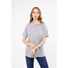 Çamdalı Iş Elbiseleri Polo Yaka Gri Kısa Kollu Süprem Iş Tişörtü - Polo Yaka T-Shirt