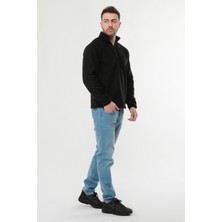 Mualta - Outdoor Siyah Balıkçıyaka Polar Sweatshirt