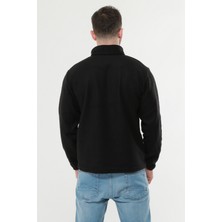 Mualta - Outdoor Siyah Balıkçıyaka Polar Sweatshirt