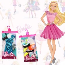 Gacha Life Pembe Gardırobu Barbie Bebeği ve 2 Li Elbise Hediyeli