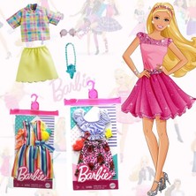 Gacha Life Pembe Gardırobu Barbie Bebeği ve 2 Li Elbise Hediyeli