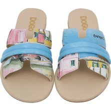 Dogo Kadın Vegan Deri Çok Renkli Terlik - Burano Island Tasarım