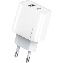 Dvıp N30 20W Type-C Pd + Usba Quick Charger Çift Çıkışlı Şarj Aleti Başlığı