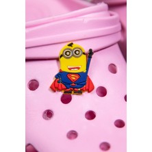 Sevimli Süpermen Minions   Jibbitz Crocs Uyumlu Terlik Süsü
