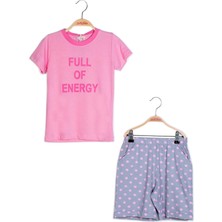 Zeyland Kız Çocuk Full Of Energy Baskılı T-Shirt ve Şort Takım
