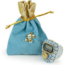 İhvan Online Keseli Taşlı Zikirmatik Mevlüt Hediyesi - Mavi