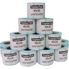 Hitmax 40X30+12 Lamine Termal Etiket G.40MM Y.30MM Bir Rulo 300 Adet (Tam Metraj)