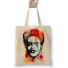 Humuts Frida Kahlo 06 Bez Çanta Uzun Saplı