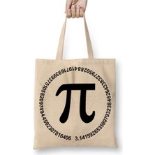 Humuts Matematik Daire Pi Sayısı Bez Çanta Uzun Saplı