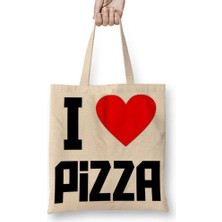Humuts I Love Pizza Bez Çanta Uzun Saplı