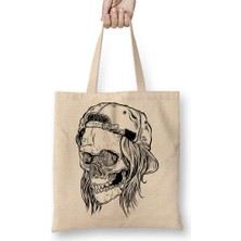 Humuts Skull Bone Bez Çanta Uzun Saplı