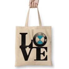 Humuts Love Bmw Aşk Bmw Bez Çanta Uzun Saplı