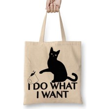 Humuts Yaramaz Cats Kedi Bez Çanta Uzun Saplı