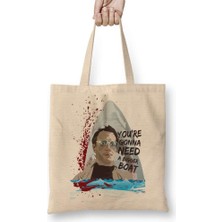 Humuts Jaws You're Gonna Need A Bigger Boat Bez Çanta Uzun Saplı