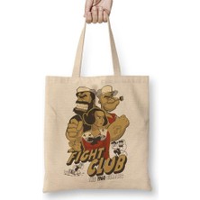 Humuts Fight Club Retro Temel Reis Bez Çanta Uzun Saplı