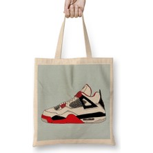 Humuts Air Jordan 13 Retro AJ13 Panda White And Black Basketball Fans Art Bez Çanta Uzun Saplı