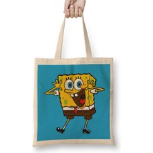 Humuts Sünger Bob Sponge Bob 05 Bez Çanta Uzun Saplı