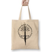 Humuts Yüzüklerin Efendisi 05 Bez Çanta Uzun Saplı