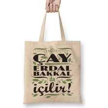 Çay Erdal Bakkalda Içilir Erdal Bakkal Bez Çanta Uzun Saplı