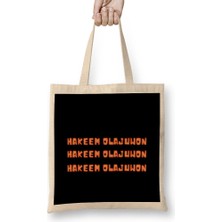 Humuts Hakeem Olajuwon- Basketball Gifts Vintage Retro Rainbow Quotes For Boys And Dad Bez Çanta Uzun Saplı