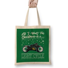 All I Want For Christmas Is A Light Cycle Tron Bez Çanta Uzun Saplı