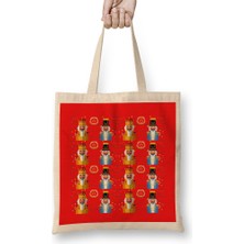 Humuts Nutcracker Christmas Nutcracker Pattern Bez Çanta Uzun Saplı