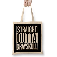 Straight Outta Grayskull He Man And The Masters Of The Universe White Bez Çanta Uzun Saplı