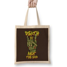 Humuts Zombie Retro Pixel Death Is Not The End Bez Çanta Uzun Saplı