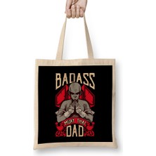 Humuts Badass Muay Thai Dad ,mixed Martial Arts Mma Bez Çanta Uzun Saplı