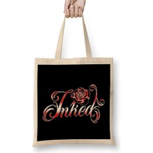 Humuts Inked Tattooed Tattoo Lovers & Tattoo Artists Bez Çanta Uzun Saplı