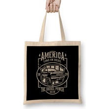 Humuts America Runs On Diesel Truck Bez Çanta Uzun Saplı