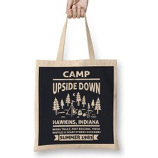 Stranger Things Camp Upside Down Indiana Bez Çanta Uzun Saplı