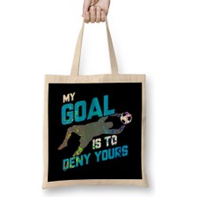 My Goal Is To Deny Yours Goalie Rainbow Splatter Bez Çanta Uzun Saplı